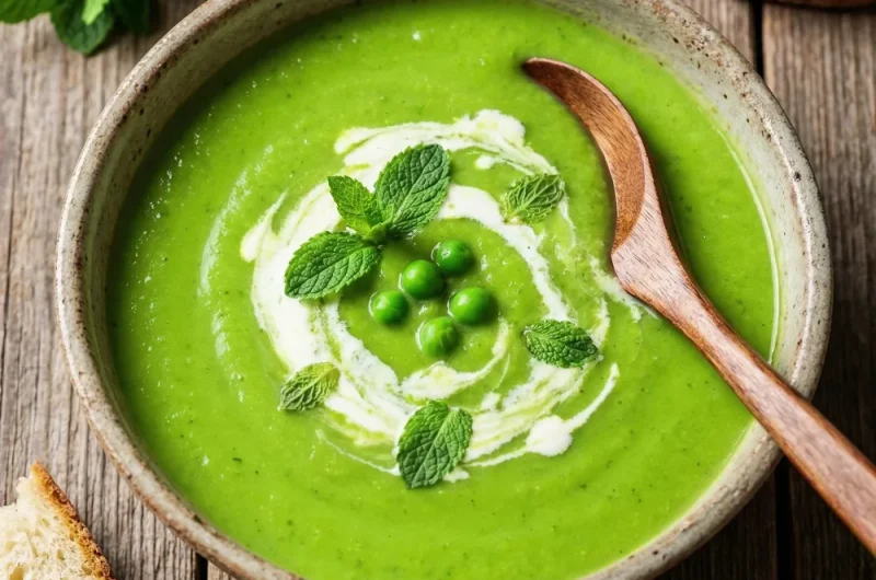 Quick Spring Pea & Mint Soup