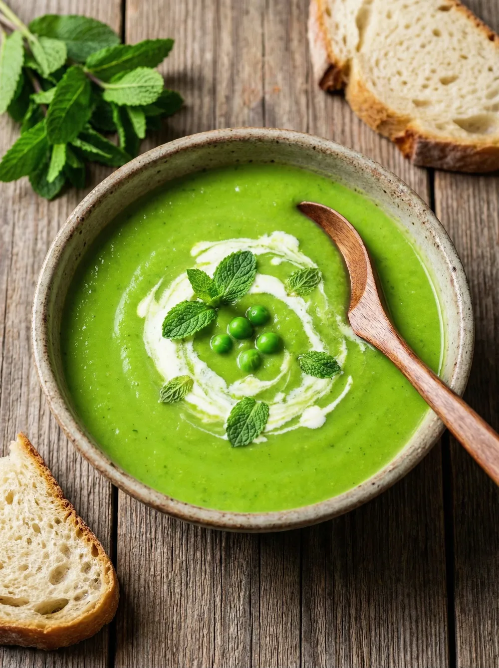 Quick Spring Pea & Mint Soup