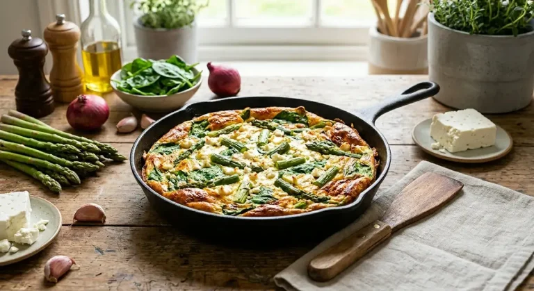 Simple Asparagus & Spinach Frittata